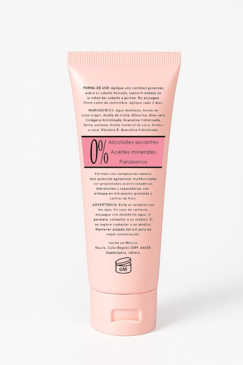 Coco (80mL) - Crema Capilar Nuure Reconstructora, Hidratante y Suavizante