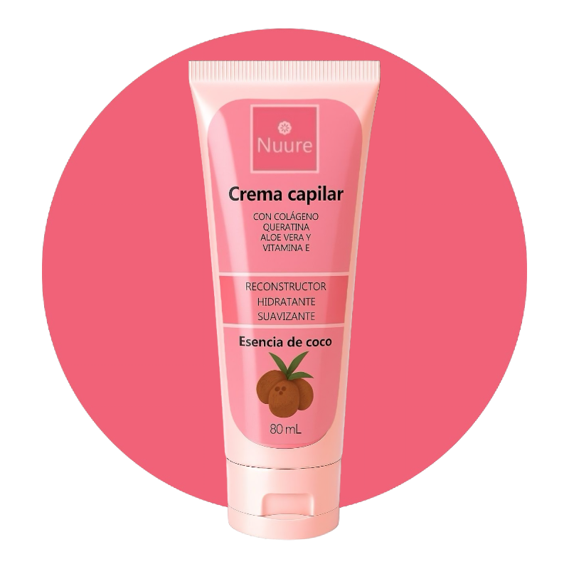 Coco (80mL) - Crema Capilar Nuure Reconstructora, Hidratante y Suavizante