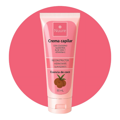 Coco (80mL) - Crema Capilar Nuure Reconstructora, Hidratante y Suavizante