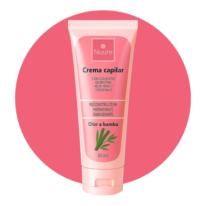 Bambú (80mL) - Crema Capilar Nuure Reconstructora, Hidratante y Suavizante