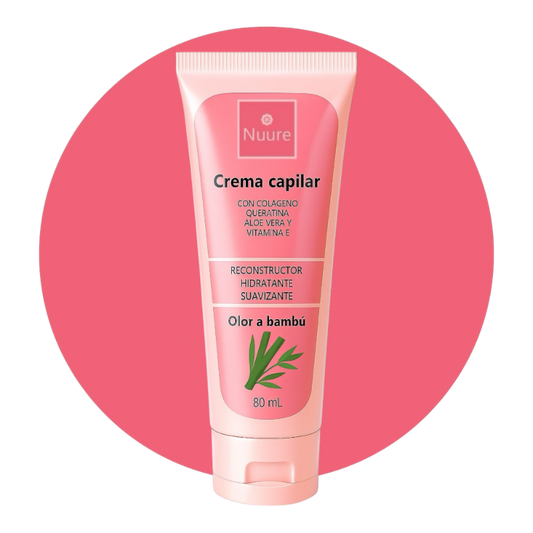Bambú (80mL) - Crema Capilar Nuure Reconstructora, Hidratante y Suavizante